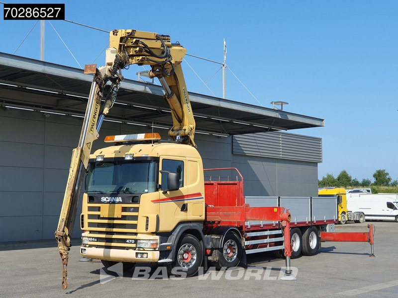 Scania 124G 470 8X4 Palfinger PK45000 C4 Crane Kran Fly-Jib Manual Steering Axle Euro 3 - Flakbil, Kranbil: bild 5 Scania 124G 470 8X4 Palfinger PK45000 C4 Crane Kran Fly-Jib Manual Steering Axle Euro 3 - Flakbil, Kranbil: bild 5