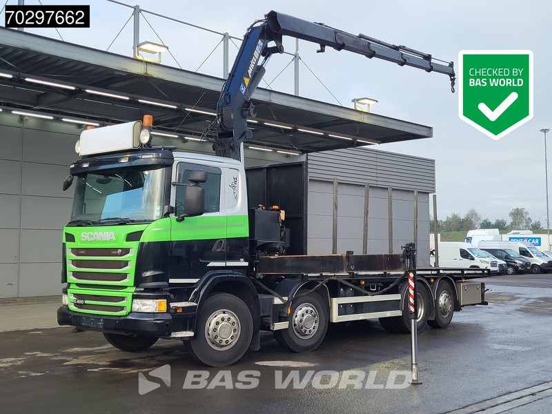 Scania G400 G 8X2 MKG HLK 231 HPA4 Crane Retarder Lift+Steering-Axle Euro 5 - Flakbil, Kranbil: bild 1 Scania G400 G 8X2 MKG HLK 231 HPA4 Crane Retarder Lift+Steering-Axle Euro 5 - Flakbil, Kranbil: bild 1