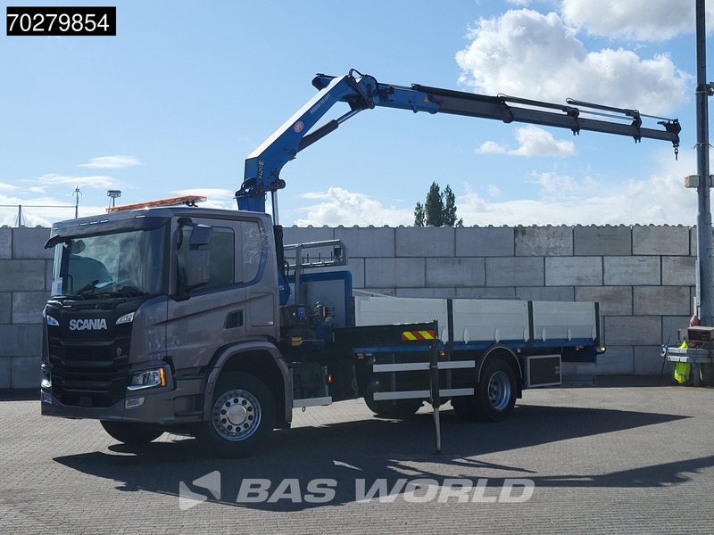 Scania P280 4X2 HMF 1420K-RC Kran Crane Automatic Euro 6 - Flakbil, Kranbil: bild 1 Scania P280 4X2 HMF 1420K-RC Kran Crane Automatic Euro 6 - Flakbil, Kranbil: bild 1