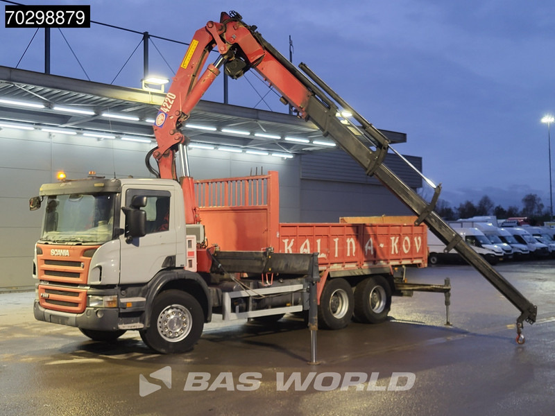 Scania P340 6X4 HMF 4220 K6 Crane Winch Tipper Full Steel Manual Gearbox - Tippbil lastbil, Kranbil: bild 3 Scania P340 6X4 HMF 4220 K6 Crane Winch Tipper Full Steel Manual Gearbox - Tippbil lastbil, Kranbil: bild 3