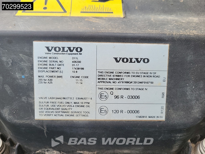 Ramstyrd dumper Volvo A30 G: bild 15