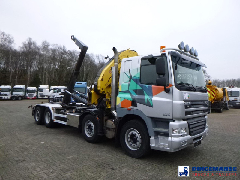 DAF CF 85.410 8x2 Hyva container hook + crane - Kranbil: bild 2 DAF CF 85.410 8x2 Hyva container hook + crane - Kranbil: bild 2