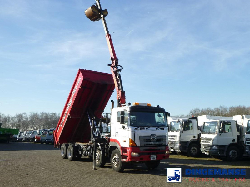 Hino FY1EUKA 8x4 tipper RHD + Palfinger E120L + grapple - Kranbil: bild 2 Hino FY1EUKA 8x4 tipper RHD + Palfinger E120L + grapple - Kranbil: bild 2