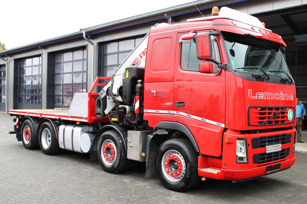 Volvo FM 480 8x2 Pritsche + FASSI F800XP Kran 6x - Flakbil, Kranbil: bild 1 Volvo FM 480 8x2 Pritsche + FASSI F800XP Kran 6x - Flakbil, Kranbil: bild 1