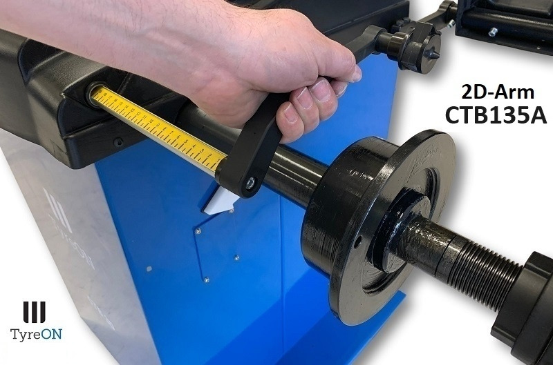 CTB135A wheel balancer - 5 ALU and 2 Steel programs - Auto input Distance + Diameter + Width - 230V - Garage & Verkstadsutrustning: bild 4 CTB135A wheel balancer - 5 ALU and 2 Steel programs - Auto input Distance + Diameter + Width - 230V - Garage & Verkstadsutrustning: bild 4