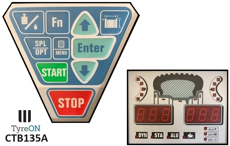 Garage & Verkstadsutrustning CTB135A wheel balancer - 5 ALU and 2 Steel programs - Auto input Distance + Diameter + Width - 230V: bild 6 Garage & Verkstadsutrustning CTB135A wheel balancer - 5 ALU and 2 Steel programs - Auto input Distance + Diameter + Width - 230V: bild 6