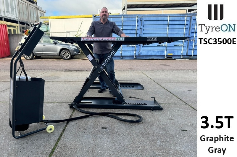 TSC3500E mobile midrise car scissor lift with electrical release - Capacity 3,5T - Lifting height 125 cm - 230V - Graphite gray - Garage & Verkstadsutrustning: bild 3 TSC3500E mobile midrise car scissor lift with electrical release - Capacity 3,5T - Lifting height 125 cm - 230V - Graphite gray - Garage & Verkstadsutrustning: bild 3