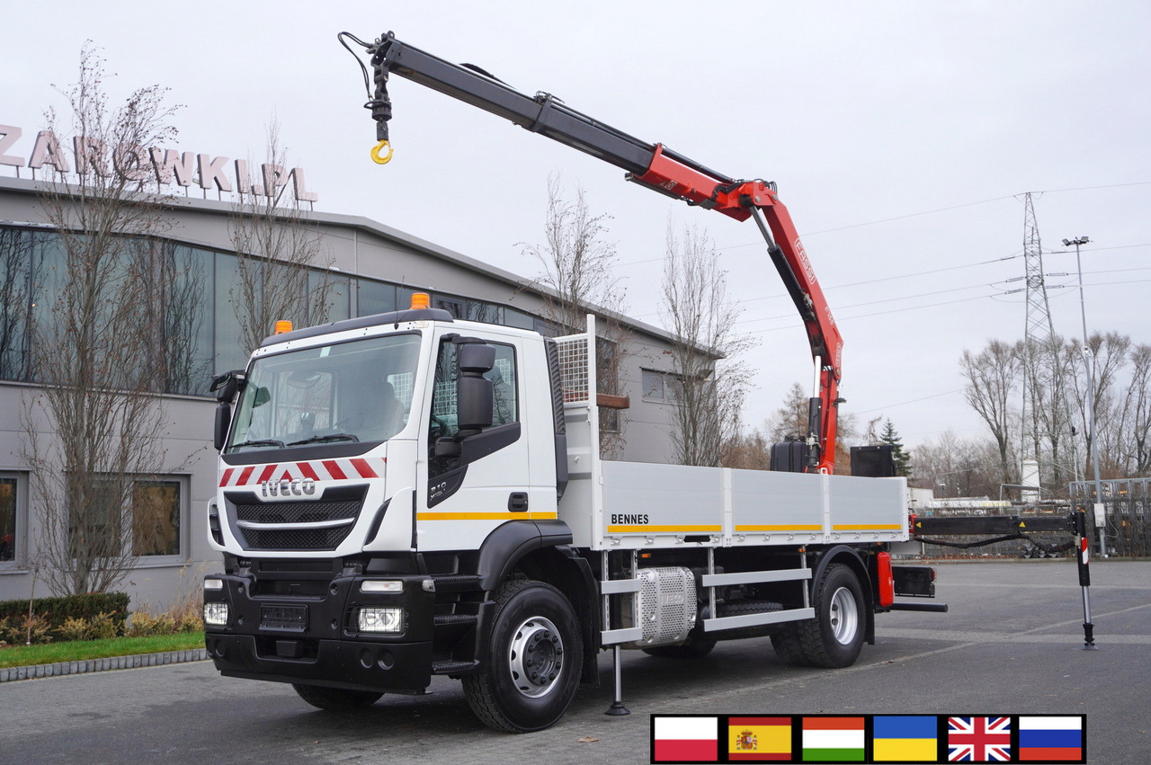 IVECO Stralis X-Way 310 4x2 E6 / Fassi F155 crane / 670 MTH / Remote control / Rotator / 130 tho. km - Flakbil, Kranbil: bild 1 IVECO Stralis X-Way 310 4x2 E6 / Fassi F155 crane / 670 MTH / Remote control / Rotator / 130 tho. km - Flakbil, Kranbil: bild 1