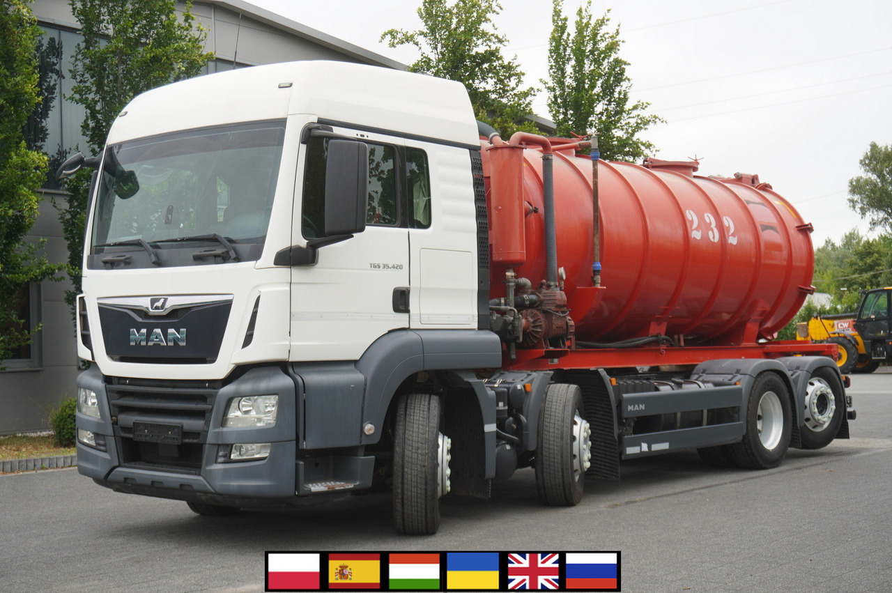 MAN TGS 35.420 8×2 / NEW septic barrel 13000 L / 3 steered axles - Tankbil: bild 1 MAN TGS 35.420 8×2 / NEW septic barrel 13000 L / 3 steered axles - Tankbil: bild 1