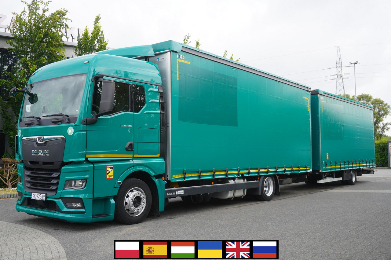 MAN TGX 18.470 / Trailer 19 EPAL / Curtainsider 19 EPAL / 2022 / Retarder / 15 units - Kapellbil: bild 1 MAN TGX 18.470 / Trailer 19 EPAL / Curtainsider 19 EPAL / 2022 / Retarder / 15 units - Kapellbil: bild 1
