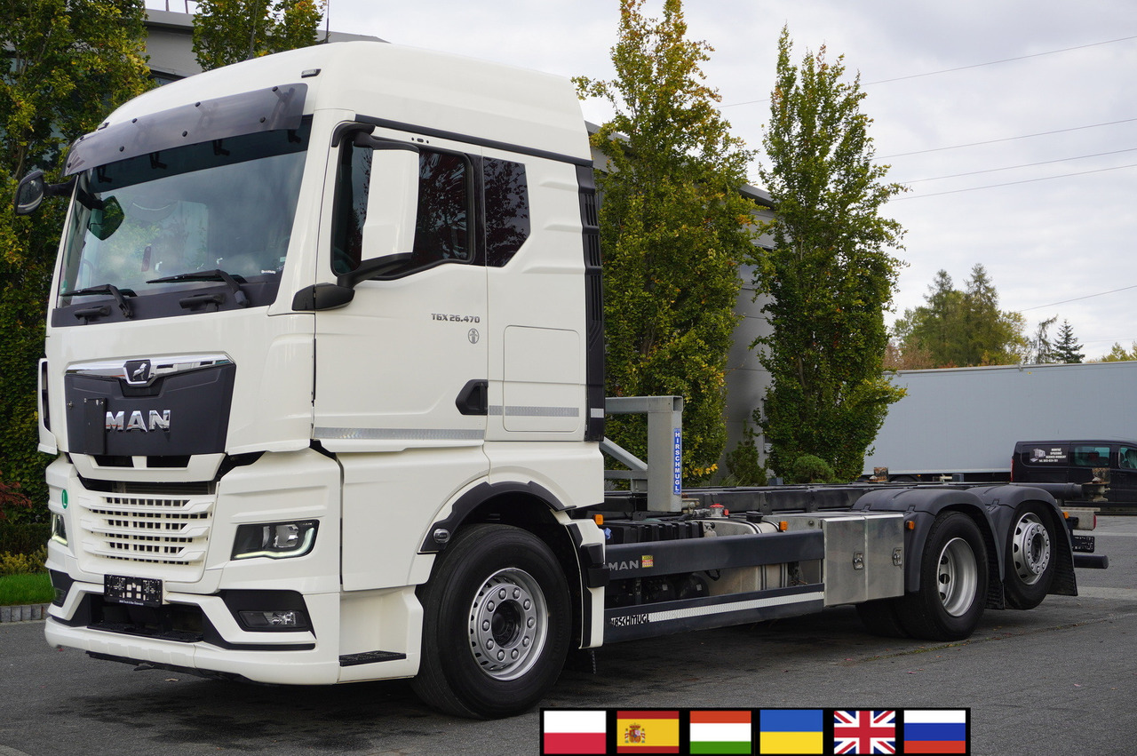 MAN TGX 26.470 6x2 COINTAINERKIPPER HYVA HIRMSCHLING / 200 tho. km! - Containerbil/ Växelflak lastbil: bild 1 MAN TGX 26.470 6x2 COINTAINERKIPPER HYVA HIRMSCHLING / 200 tho. km! - Containerbil/ Växelflak lastbil: bild 1