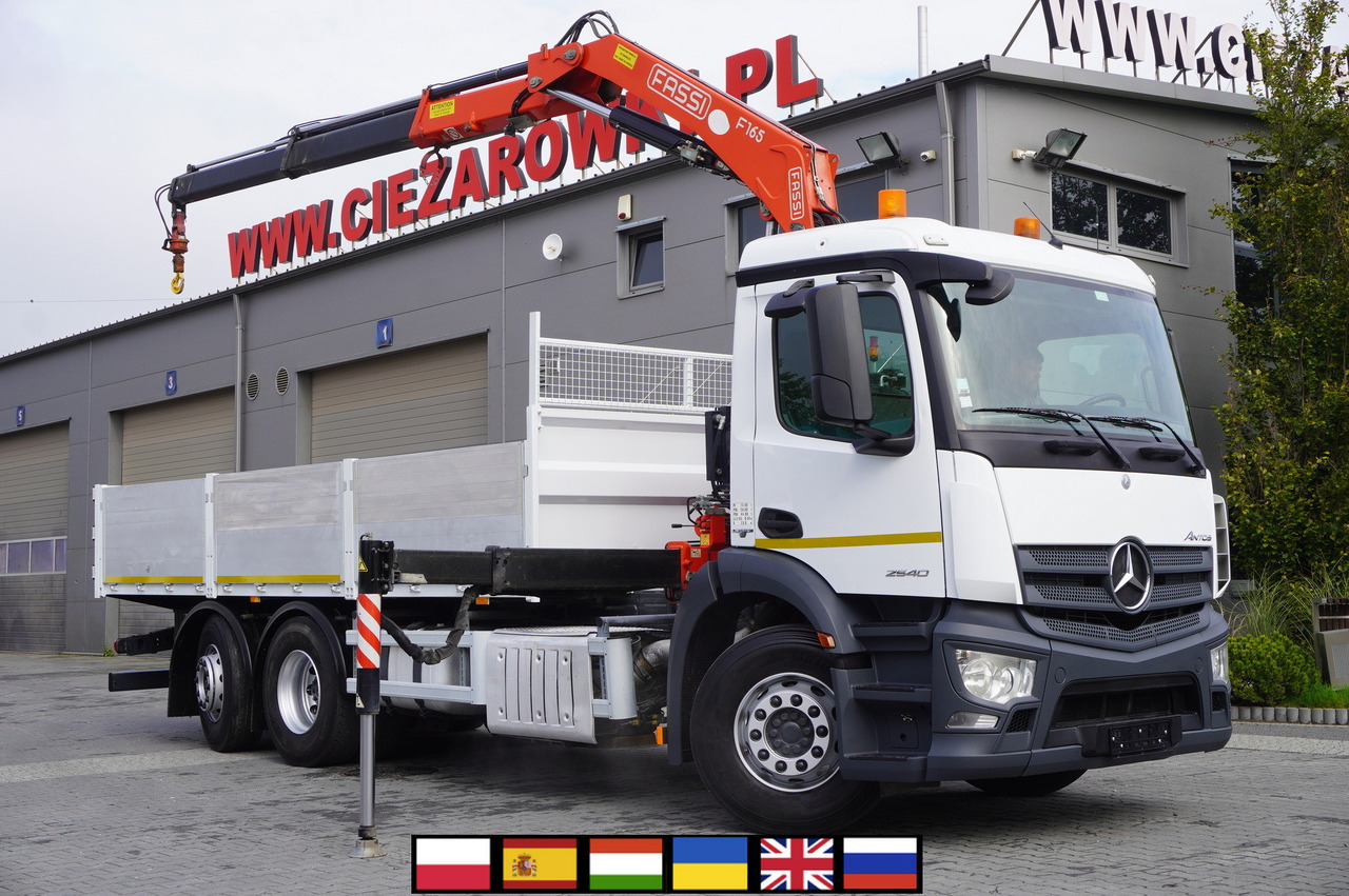 MERCEDES-BENZ Antos 2540 / Flatbed 15 EPAL / Fassi F165 / 6.1 t / 8 m reach / remote control / rotator / 1600 MTH / steered axle - Kranbil: bild 1 MERCEDES-BENZ Antos 2540 / Flatbed 15 EPAL / Fassi F165 / 6.1 t / 8 m reach / remote control / rotator / 1600 MTH / steered axle - Kranbil: bild 1