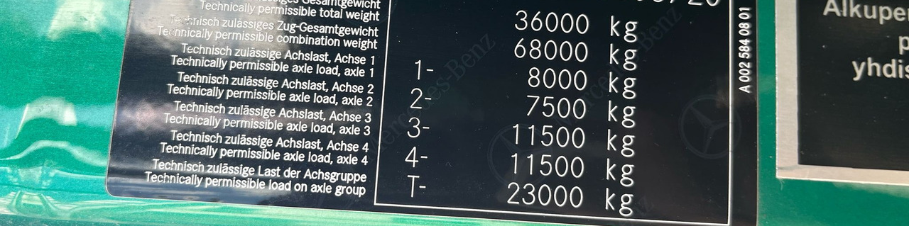 Mercedes-Benz Arocs 3563 8 × 4 / 630 HP / steered axle / Logging superstructure - Timmerbil: bild 2 Mercedes-Benz Arocs 3563 8 × 4 / 630 HP / steered axle / Logging superstructure - Timmerbil: bild 2