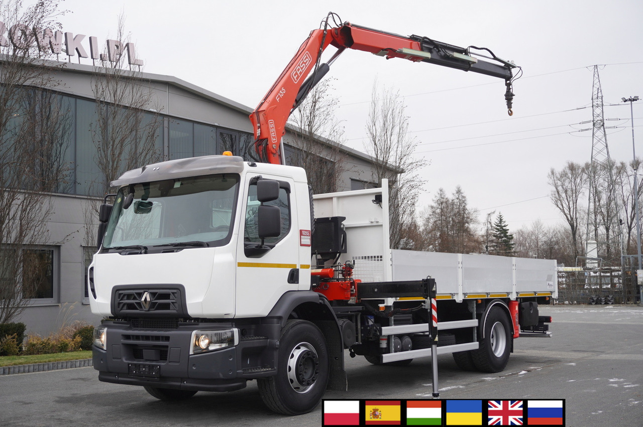 RENAULT C280 DTI 8 / FASSI crane 5.6 T / 560 MTH / Remote control / Rotator / Flatbed 15 EPAL - Flakbil, Kranbil: bild 1 RENAULT C280 DTI 8 / FASSI crane 5.6 T / 560 MTH / Remote control / Rotator / Flatbed 15 EPAL - Flakbil, Kranbil: bild 1