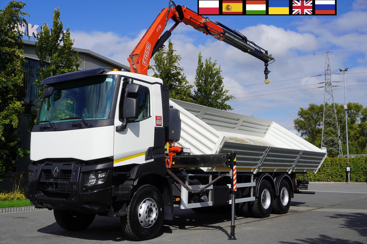 RENAULT K380 6×4 / FASSI F175 crane 7.85 t / 120 thousand km! / 2-sided tipper - Kranbil: bild 1 RENAULT K380 6×4 / FASSI F175 crane 7.85 t / 120 thousand km! / 2-sided tipper - Kranbil: bild 1