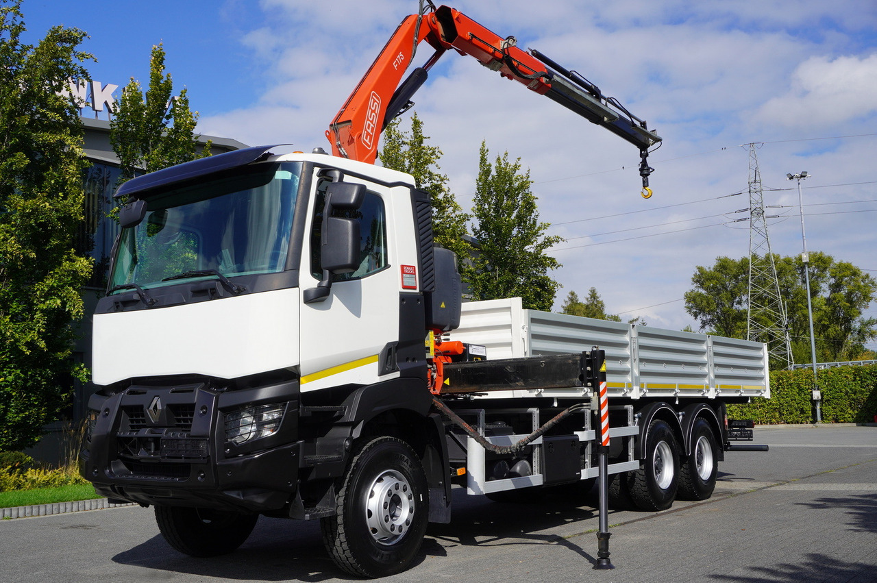 RENAULT K380 6×4 / FASSI F175 crane 7.85 t / 120 thousand km! / 2-sided tipper - Tippbil lastbil, Kranbil: bild 4 RENAULT K380 6×4 / FASSI F175 crane 7.85 t / 120 thousand km! / 2-sided tipper - Tippbil lastbil, Kranbil: bild 4