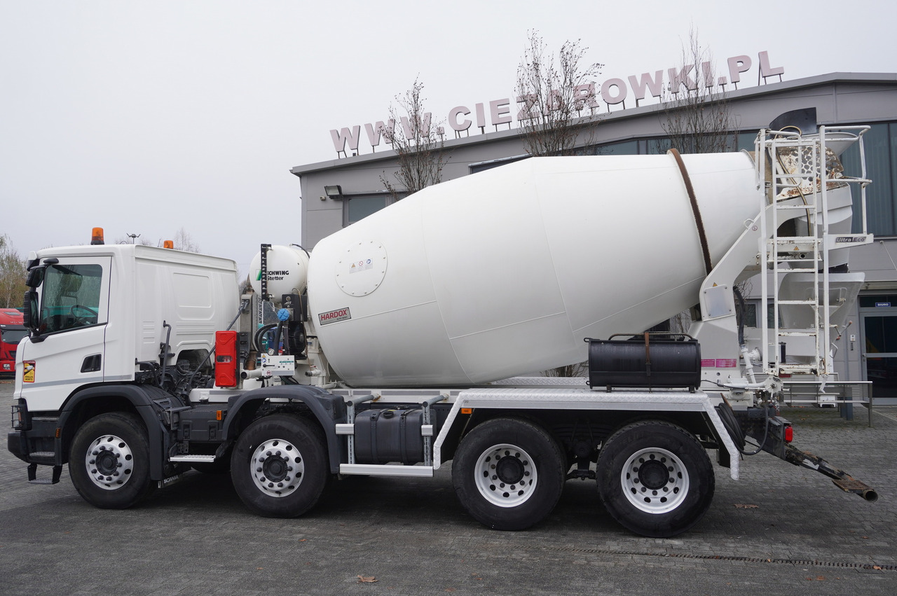 SCANIA P410 XT 8x4 / 80 tho. km!!! / SCHWING-STATTER AM 9 FHC 9 m3 concrete mixer - Betongbil: bild 5 SCANIA P410 XT 8x4 / 80 tho. km!!! / SCHWING-STATTER AM 9 FHC 9 m3 concrete mixer - Betongbil: bild 5