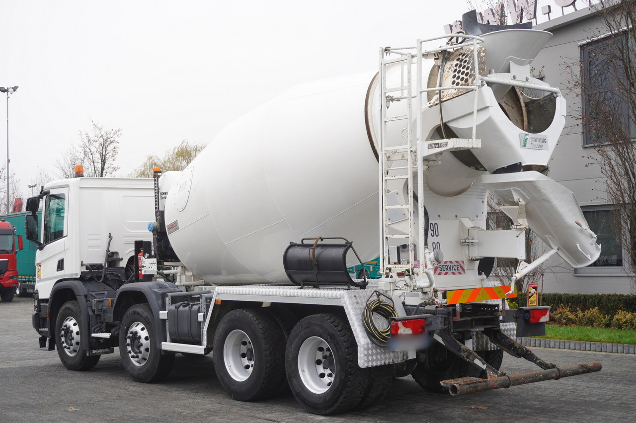 SCANIA P410 XT 8x4 / 80 tho. km!!! / SCHWING-STATTER AM 9 FHC 9 m3 concrete mixer - Betongbil: bild 4 SCANIA P410 XT 8x4 / 80 tho. km!!! / SCHWING-STATTER AM 9 FHC 9 m3 concrete mixer - Betongbil: bild 4