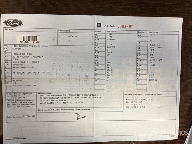 2015 Ford ECO SPORT Automobile - SUV: bild 2 2015 Ford ECO SPORT Automobile - SUV: bild 2