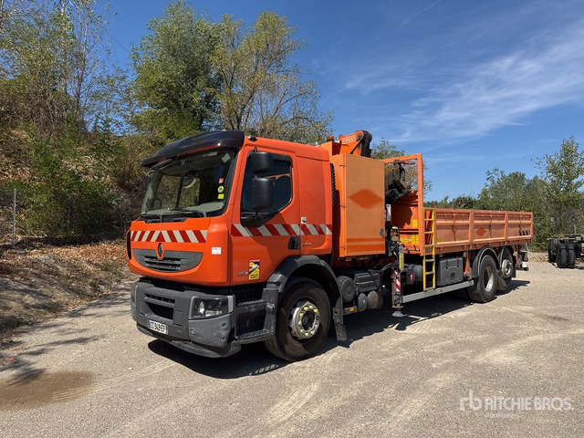 2012 Renault Premium 380DXi Fassi F155A.0.23 6000 kg Articu ... Flatbed Truck with Crane - Flakbil, Kranbil: bild 2 2012 Renault Premium 380DXi Fassi F155A.0.23 6000 kg Articu ... Flatbed Truck with Crane - Flakbil, Kranbil: bild 2