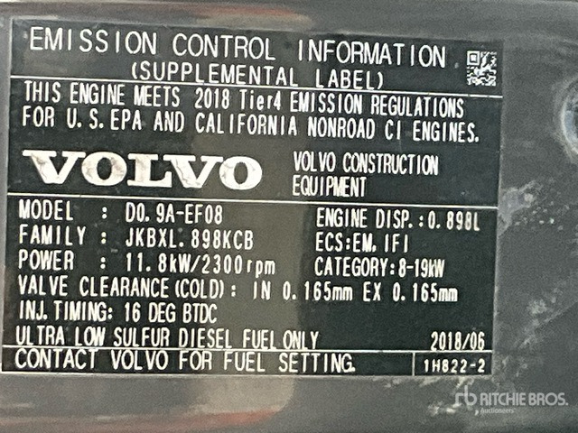 2018 Volvo EC18D Mini Excavator: <6.6t - Minigrävmaskin: bild 5 2018 Volvo EC18D Mini Excavator: <6.6t - Minigrävmaskin: bild 5