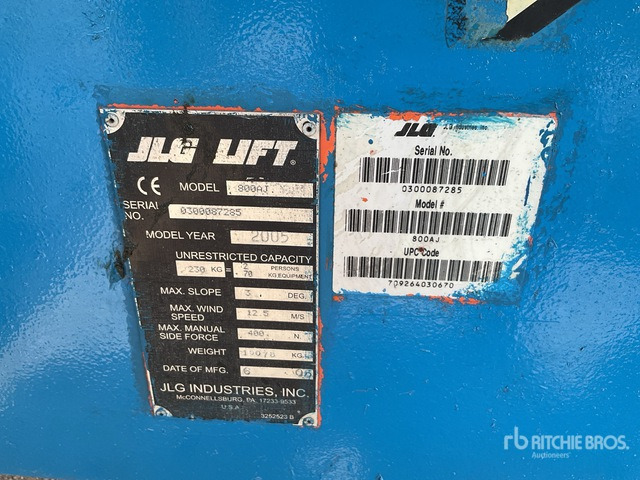2005 JLG 800AJ 4WD Diesel Articulating Boom Lift - Bomlift: bild 2 2005 JLG 800AJ 4WD Diesel Articulating Boom Lift - Bomlift: bild 2
