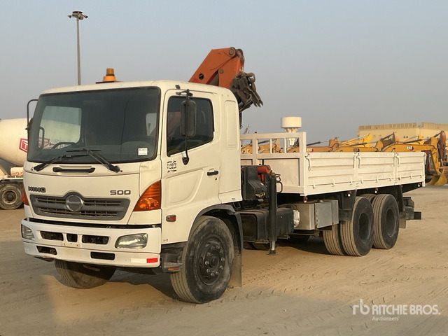 2008 Hino 145 2007 Palfinger K10000 Knuckle B ... Flatbed Truck with Crane - Flakbil, Kranbil: bild 2 2008 Hino 145 2007 Palfinger K10000 Knuckle B ... Flatbed Truck with Crane - Flakbil, Kranbil: bild 2