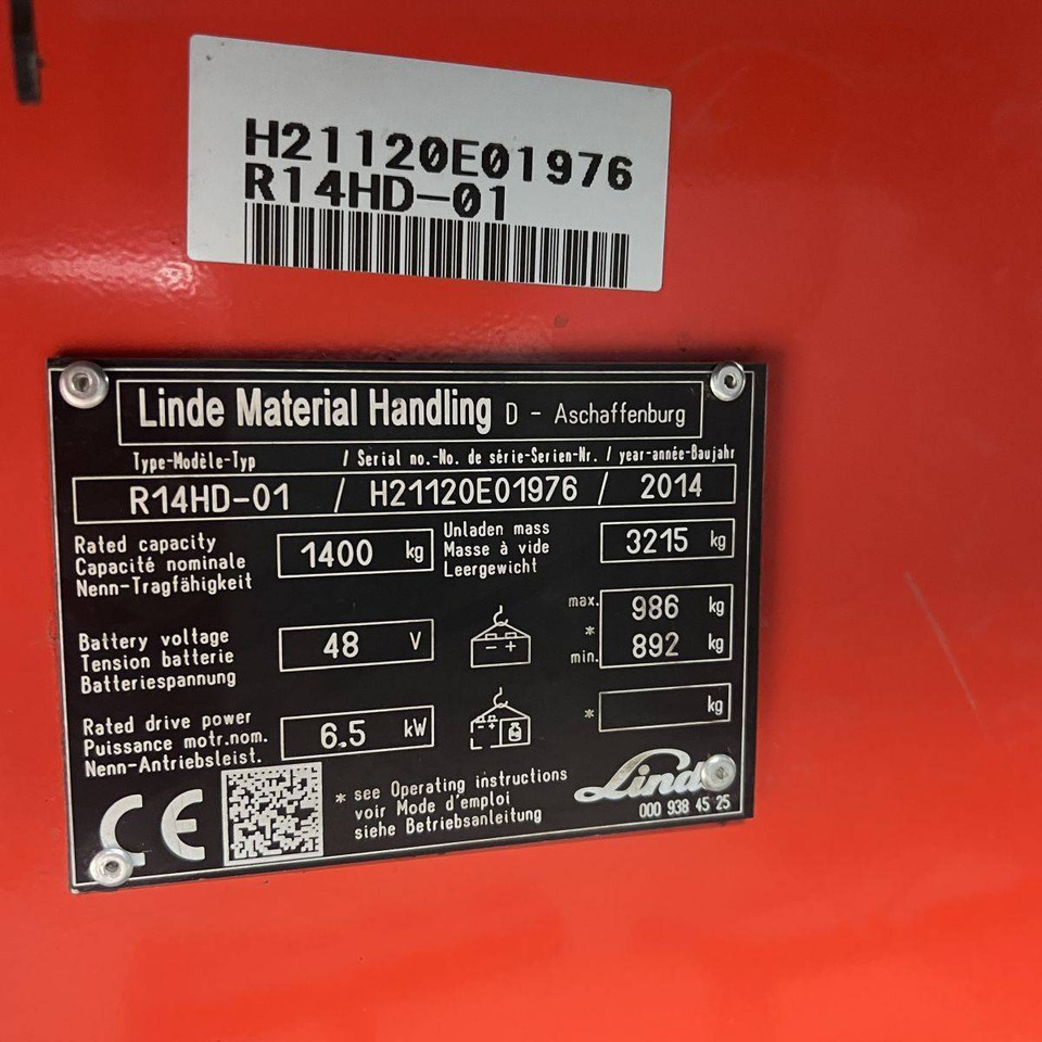 Skjutstativtruck Linde R14HD (1120): bild 19