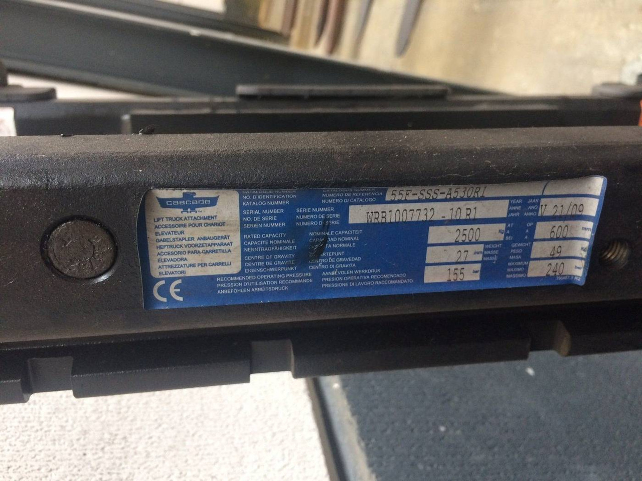 Cascade Sideshift 1400 mm - Tillbehör: bild 2 Cascade Sideshift 1400 mm - Tillbehör: bild 2