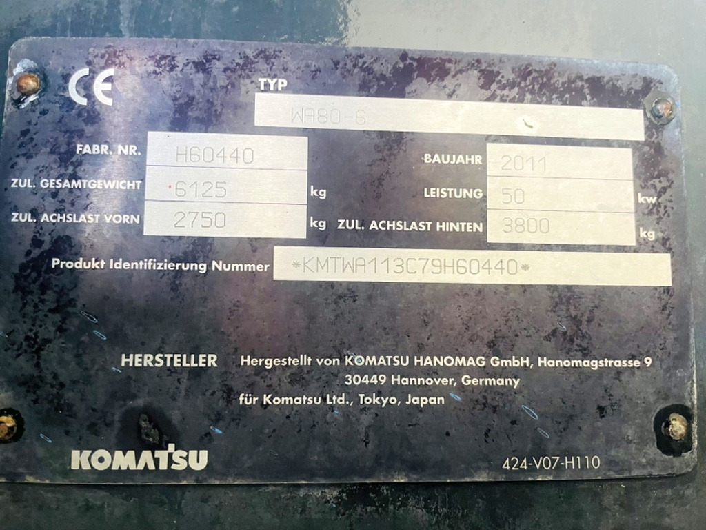 Komatsu WA80-6 (3991) - Hjullastare: bild 5 Komatsu WA80-6 (3991) - Hjullastare: bild 5