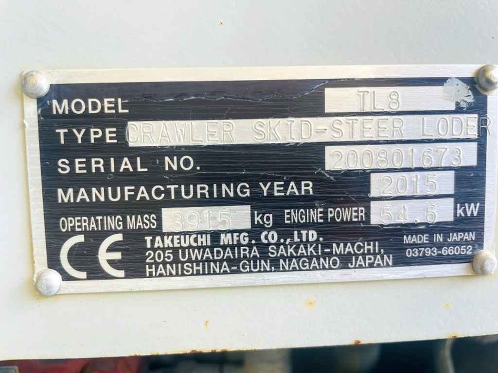 Takeuchi TL8 (4031) - Kompaktlastare/ Slirstyrda lastare: bild 3 Takeuchi TL8 (4031) - Kompaktlastare/ Slirstyrda lastare: bild 3