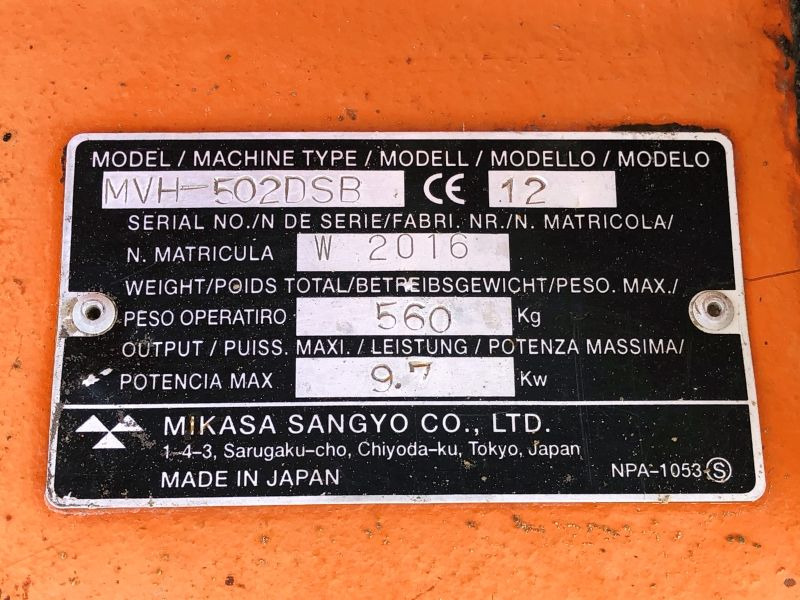 Verschiedenes MIKASA MVH 502 (2906) - Vibroplatta: bild 3 Verschiedenes MIKASA MVH 502 (2906) - Vibroplatta: bild 3