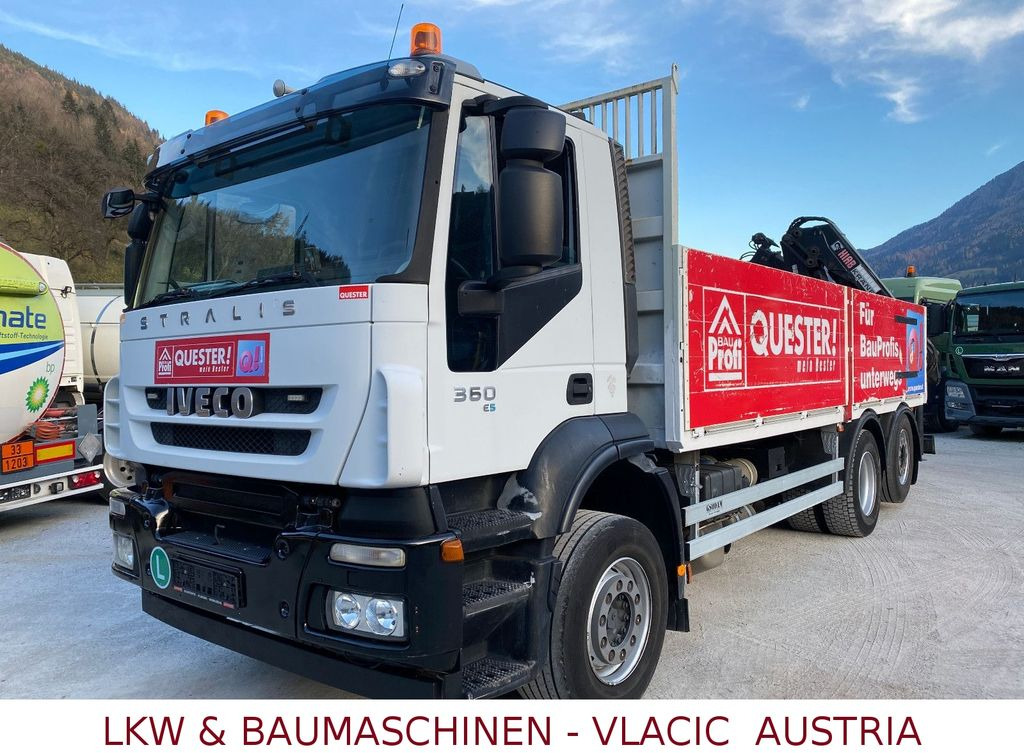 Iveco Stralis 360 Kran HIAB 166 4xHydr. Ladung 6,20m - Flakbil, Kranbil: bild 1 Iveco Stralis 360 Kran HIAB 166 4xHydr. Ladung 6,20m - Flakbil, Kranbil: bild 1