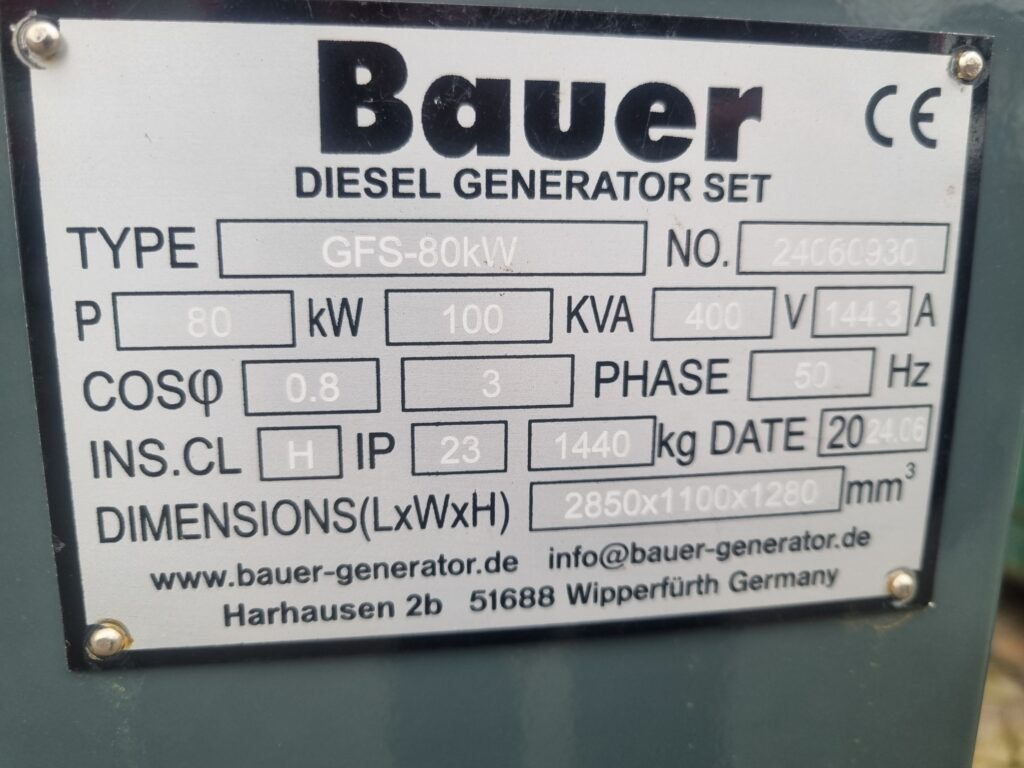 BAUER GFS-80 kW diesel generator - Elgenerator: bild 4 BAUER GFS-80 kW diesel generator - Elgenerator: bild 4