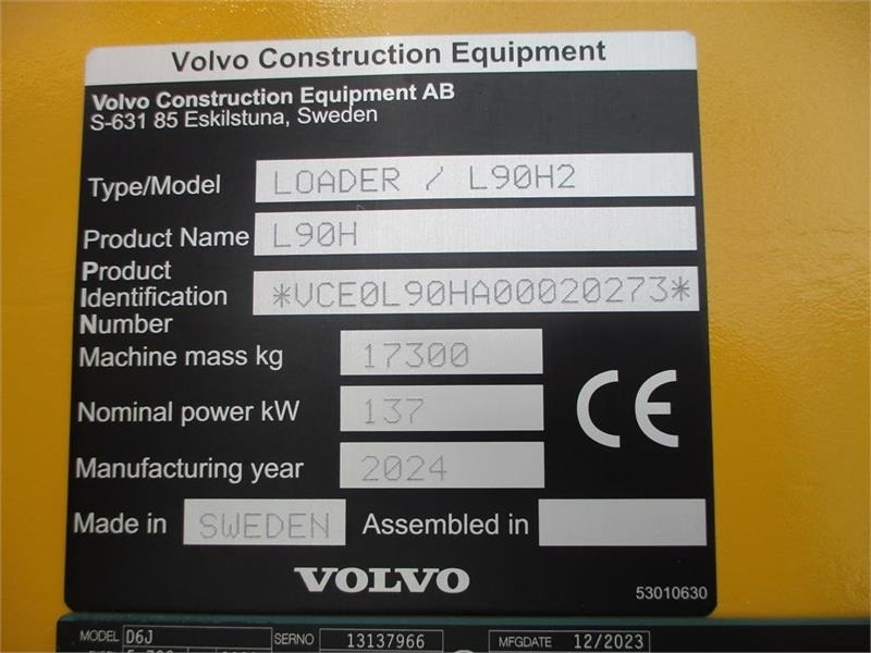 Volvo L90H H2 AGRICULTURE Dansk-maskine, Co-Pilot, LANG- - Hjullastare: bild 3 Volvo L90H H2 AGRICULTURE Dansk-maskine, Co-Pilot, LANG- - Hjullastare: bild 3