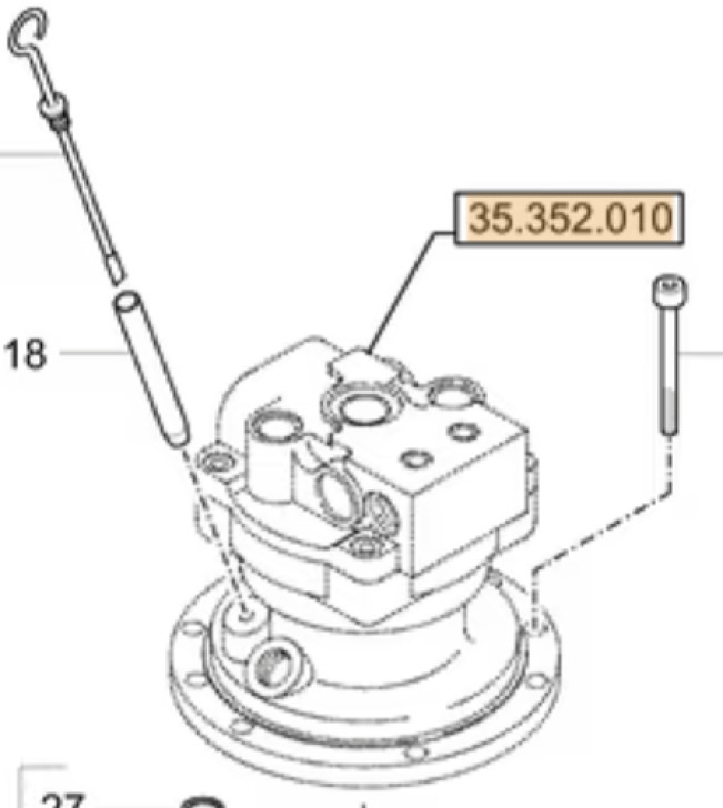 Case 31M9-10152SG8 - Svängmotor för Byggmaskiner: bild 1 Case 31M9-10152SG8 - Svängmotor för Byggmaskiner: bild 1