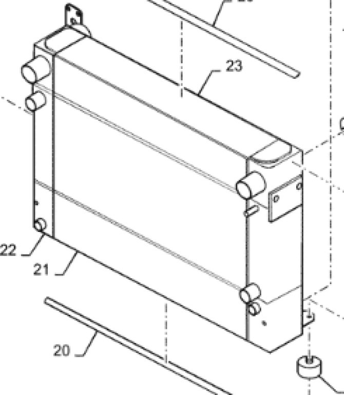 Case 47929005 - Oljekylare för Lantbruksmaskiner: bild 1 Case 47929005 - Oljekylare för Lantbruksmaskiner: bild 1