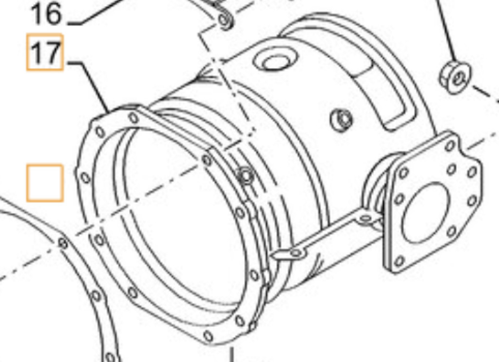 Case 51588890 - Katalytisk omvandlare för Byggmaskiner: bild 1 Case 51588890 - Katalytisk omvandlare för Byggmaskiner: bild 1