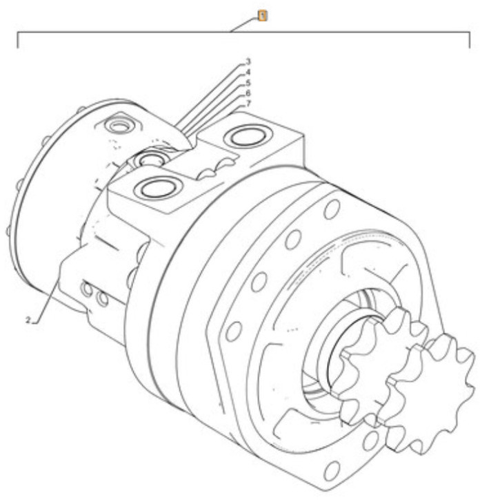 Case 87035341EX - 87035341 - Svängmotor för Byggmaskiner: bild 1 Case 87035341EX - 87035341 - Svängmotor för Byggmaskiner: bild 1