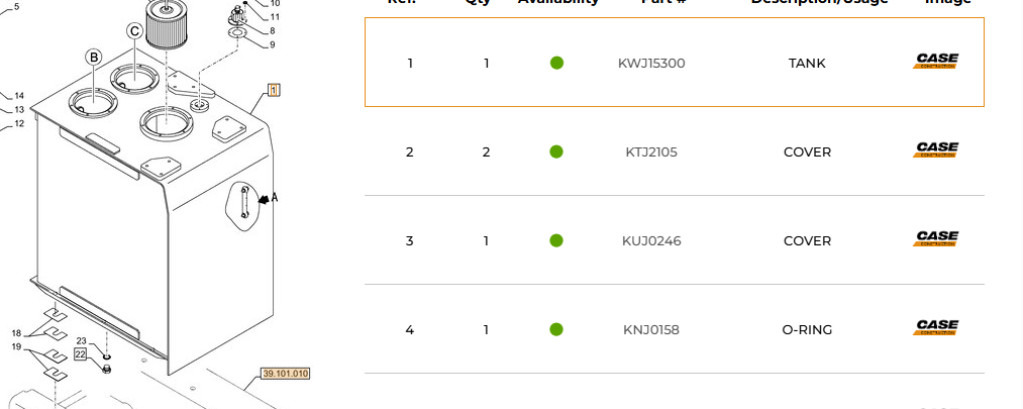 Case KWJ15300 - Hydrauliktank för Byggmaskiner: bild 1 Case KWJ15300 - Hydrauliktank för Byggmaskiner: bild 1