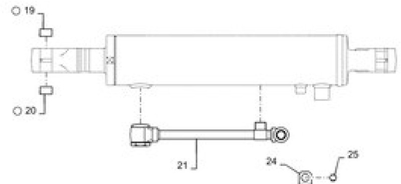 Case PW01V00073F1 - Hydraulcylinder för Lantbruksmaskiner: bild 1 Case PW01V00073F1 - Hydraulcylinder för Lantbruksmaskiner: bild 1
