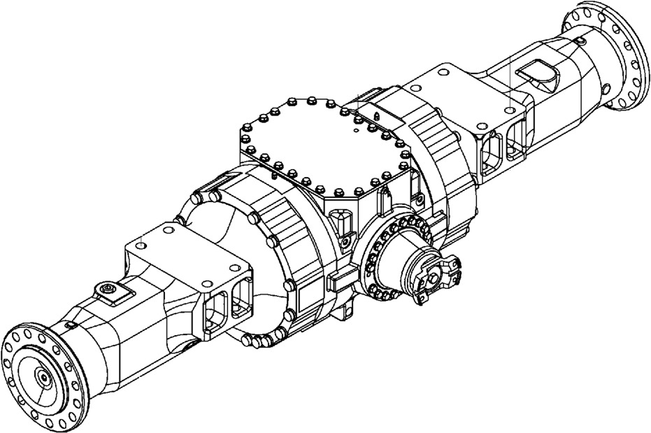 Hitachi 163f-00031 - 163F3-00031 - Bakaxel för Byggmaskiner: bild 1 Hitachi 163f-00031 - 163F3-00031 - Bakaxel för Byggmaskiner: bild 1