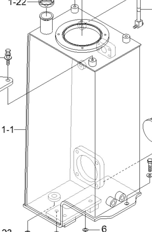New Holland 31MH-01015YL - Hydrauliktank för Byggmaskiner: bild 1 New Holland 31MH-01015YL - Hydrauliktank för Byggmaskiner: bild 1