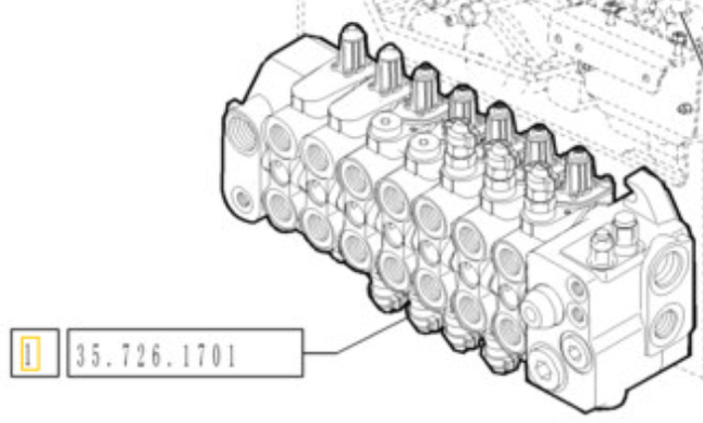 New Holland 87738257 - Hydraulventil för Byggmaskiner: bild 2 New Holland 87738257 - Hydraulventil för Byggmaskiner: bild 2