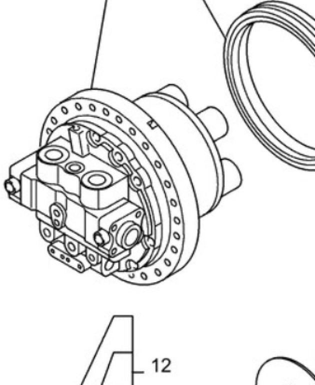New Holland YN15V00067S017 - Hydraulmotor för Lantbruksmaskiner: bild 1 New Holland YN15V00067S017 - Hydraulmotor för Lantbruksmaskiner: bild 1