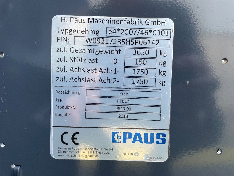 Paus PTK 31 - Allterrängkran: bild 3 Paus PTK 31 - Allterrängkran: bild 3