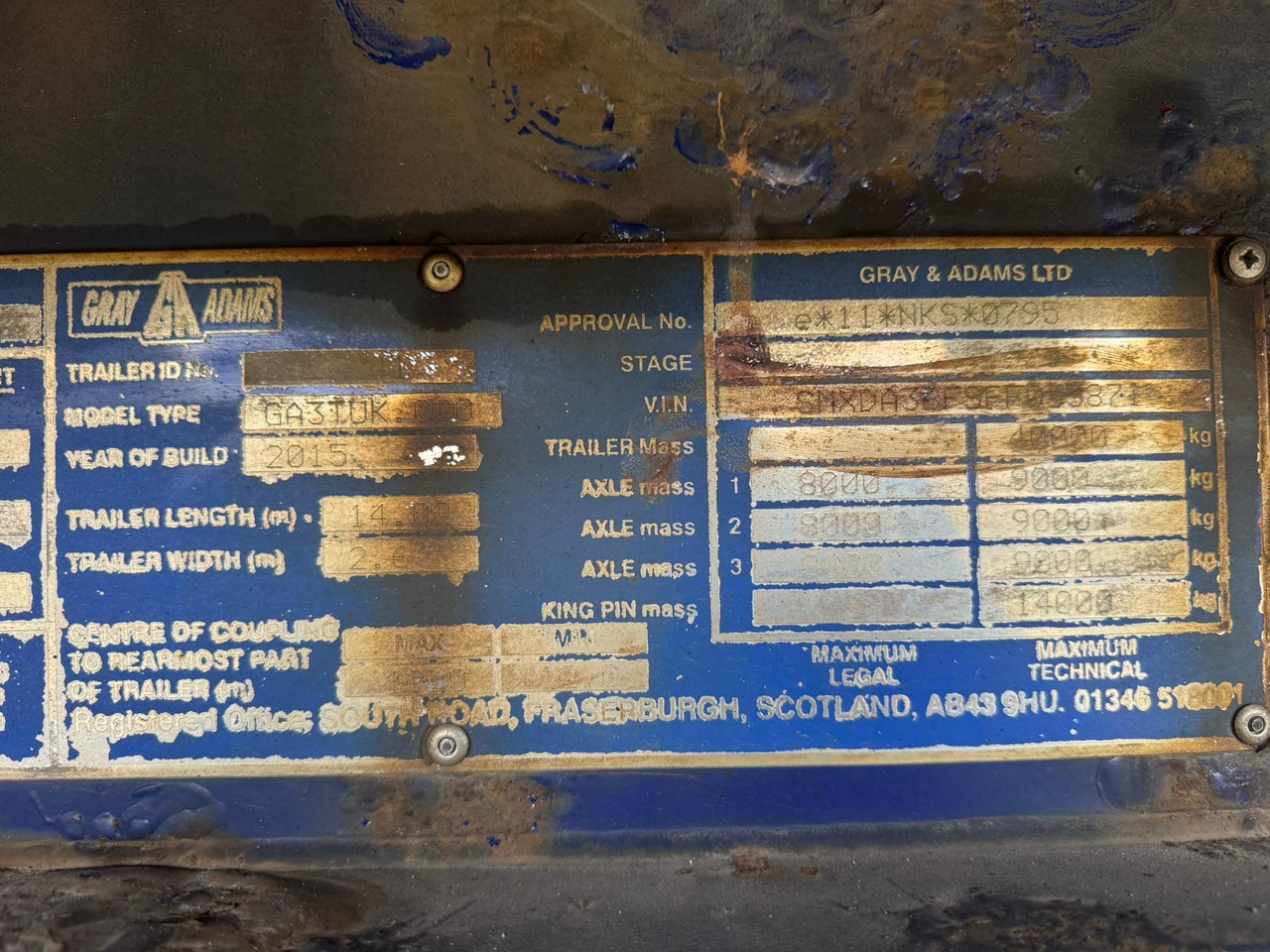 Gray and Adams 2015 Vector 1350 – MJG038 - Kyl/ Frys semitrailer: bild 4 Gray and Adams 2015 Vector 1350 – MJG038 - Kyl/ Frys semitrailer: bild 4