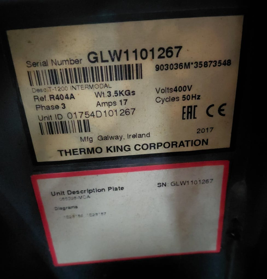 Thermo King T-1200 S/N : GLW1101267 - Kylanläggning: bild 2 Thermo King T-1200 S/N : GLW1101267 - Kylanläggning: bild 2