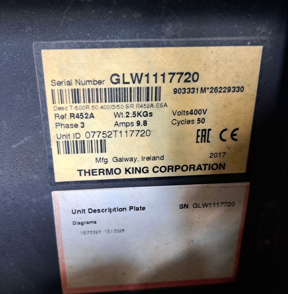Thermo King T-500 S/N : GLW1117720 - Kylanläggning: bild 2 Thermo King T-500 S/N : GLW1117720 - Kylanläggning: bild 2