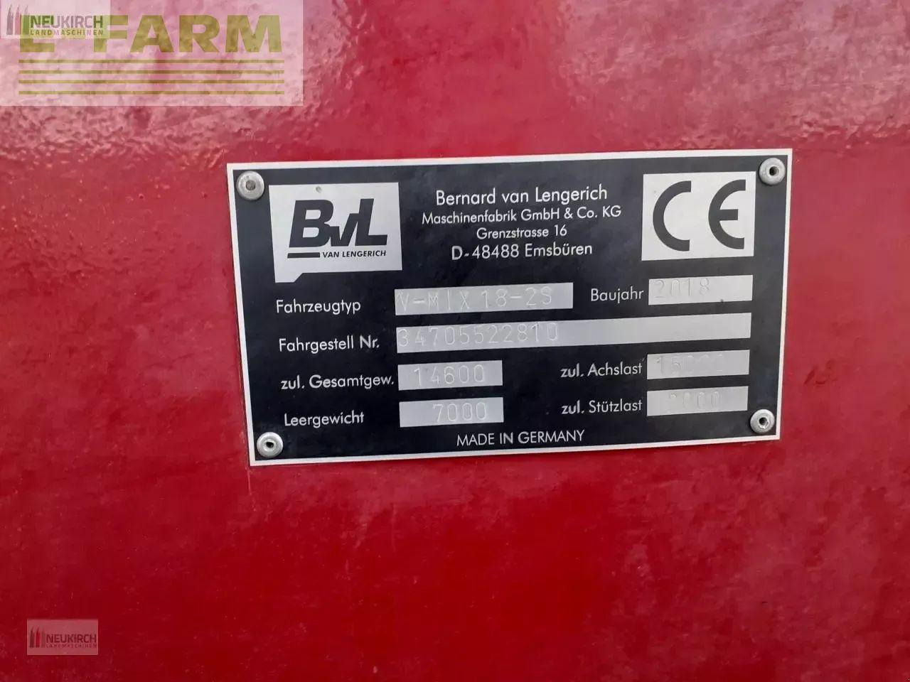 Utrustning för uppfödnings BVL - van Lengerich v-mix 18-2s (18 m³): bild 7 Utrustning för uppfödnings BVL - van Lengerich v-mix 18-2s (18 m³): bild 7